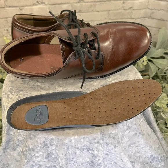 G.H. BASS “Chase” Chestnut Leather Classic Plain-Toe Dress Oxfords Mens 11M🤎EUC!