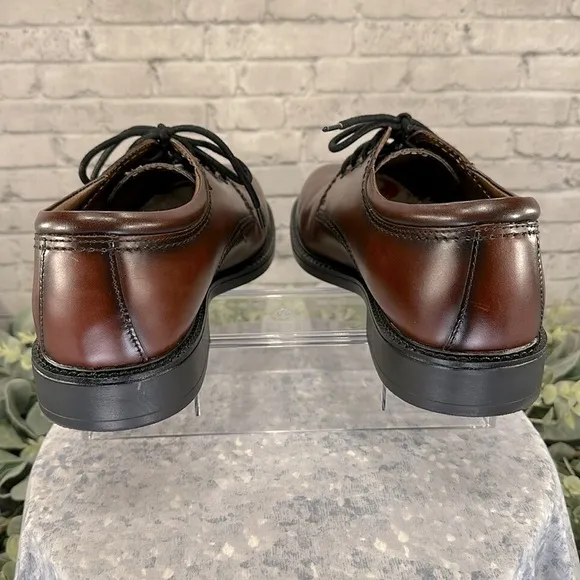 G.H. BASS “Chase” Chestnut Leather Classic Plain-Toe Dress Oxfords Mens 11M🤎EUC!