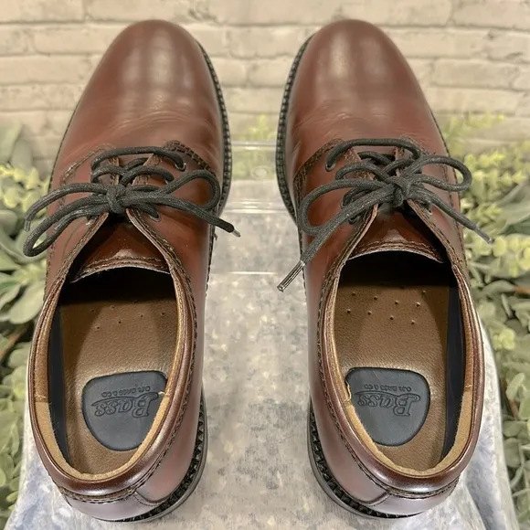 G.H. BASS “Chase” Chestnut Leather Classic Plain-Toe Dress Oxfords Mens 11M🤎EUC!