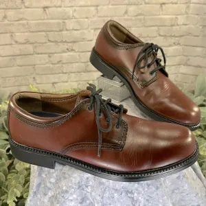 G.H. BASS “Chase” Chestnut Leather Classic Plain-Toe Dress Oxfords Mens 11M🤎EUC!