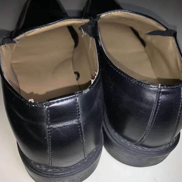 GH Bass Co Black Ashbury Square Toe Slip On Loafers Shoes Mens Size 12W
