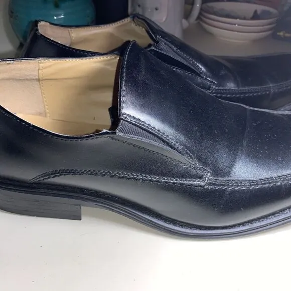 GH Bass Co Black Ashbury Square Toe Slip On Loafers Shoes Mens Size 12W