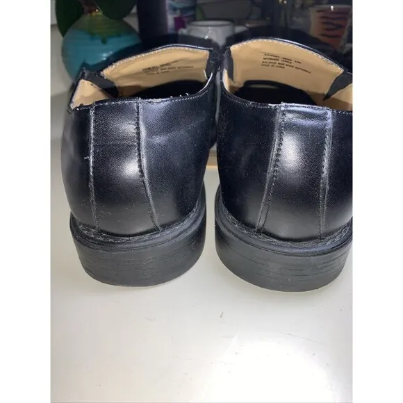 GH Bass Co Black Ashbury Square Toe Slip On Loafers Shoes Mens Size 12W