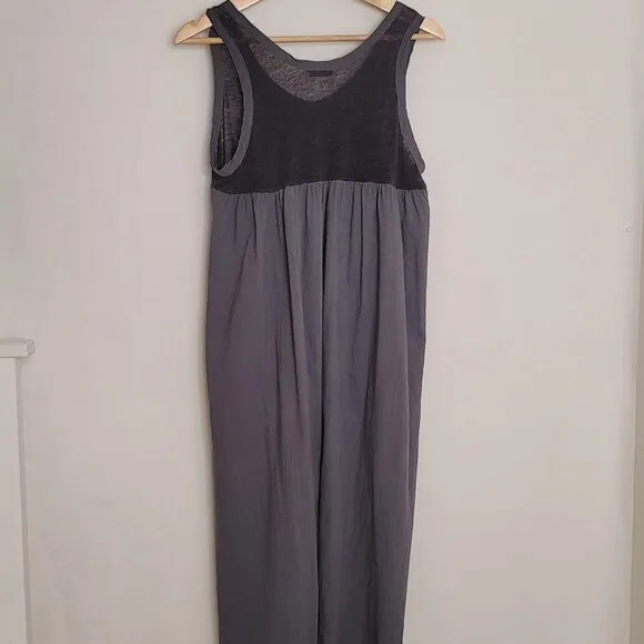 Gia Dark Stone Tunic Modern Bohemian Gray Hi-Low