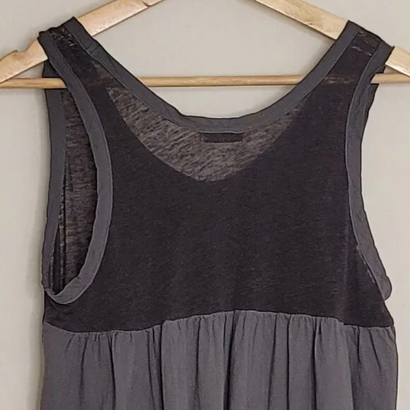 Gia Dark Stone Tunic Modern Bohemian Gray Hi-Low