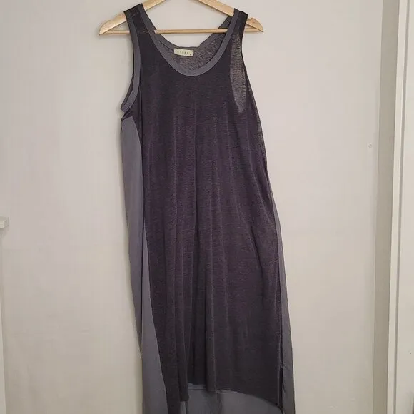 Gia Dark Stone Tunic Modern Bohemian Gray Hi-Low
