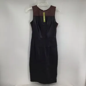 Gianni Bini Hillary Dress Genuine Leather Bodycon Modern Minimalist NWT Size XS