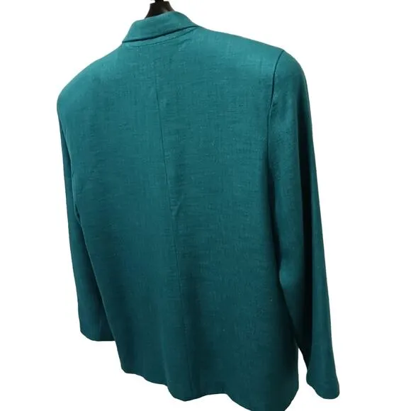 GIANNI Sport Jacket Blazer Sz 8 GREEN Oversized Boxy City Career Office Modern