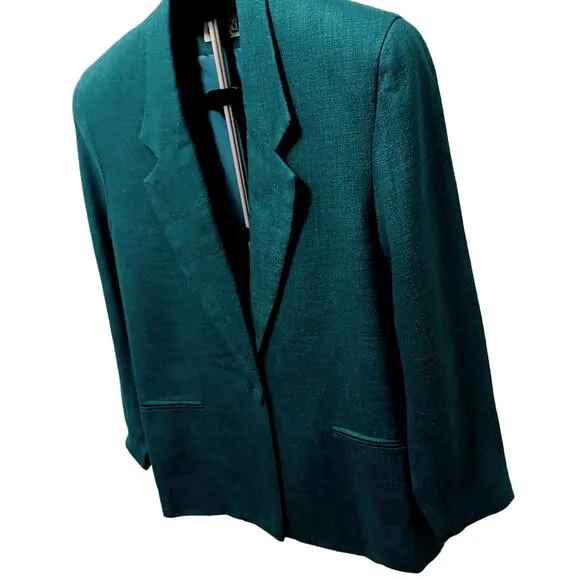 GIANNI Sport Jacket Blazer Sz 8 GREEN Oversized Boxy City Career Office Modern