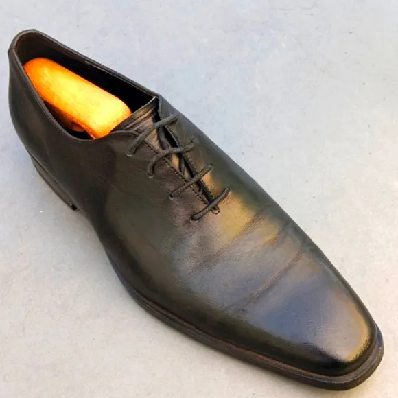 GIFENNSE MEN'S HAND MADE DRESS BLACK CHUKKA OXFORDS