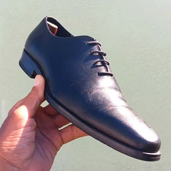 GIFENNSE MEN'S HAND MADE DRESS BLACK CHUKKA OXFORDS