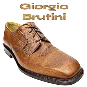 Giorgio Brutini Brown Leather #785462 Men's Derby Dress Shoes 9 Medium