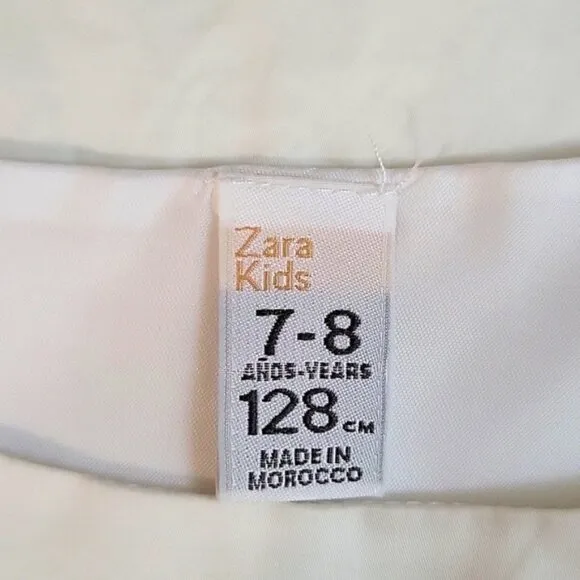 Girls'  White Classic Dress - sz 7-8