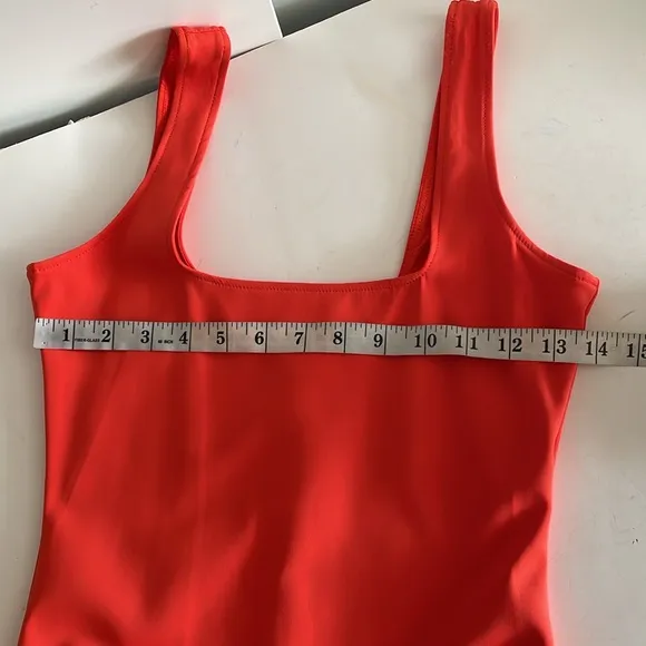 Good American Modern Tank Roma002 Orange Sleeveless Bodycon Maxi Dress size S