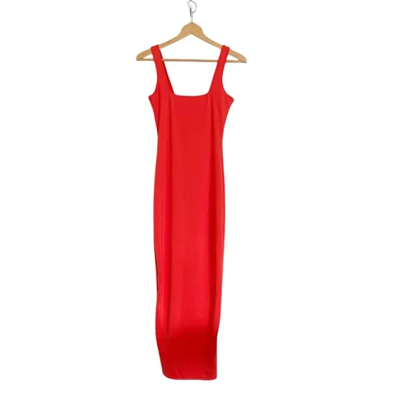 Good American Modern Tank Roma002 Orange Sleeveless Bodycon Maxi Dress size S