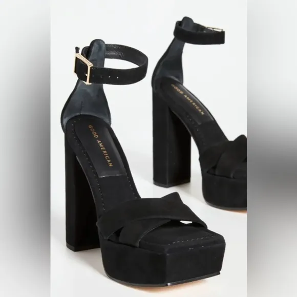 🖤Good American Platform Heel Sandals