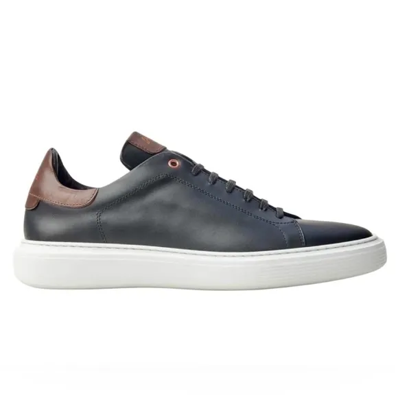 Good Man Italian Leather Sneakers 8.5 Legend London Black Shoes New NIB Luxury