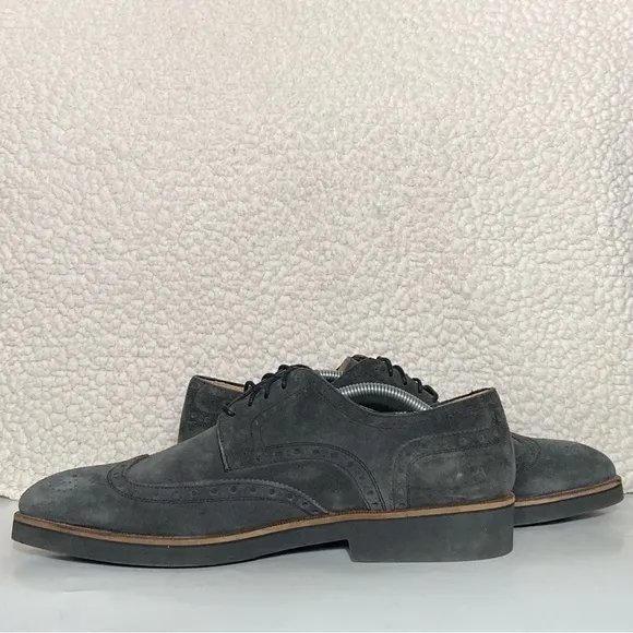 Gordon Rush Men's Grey Concord Leather Lace Up Wingtip Classic Dress Shoes SZ 12