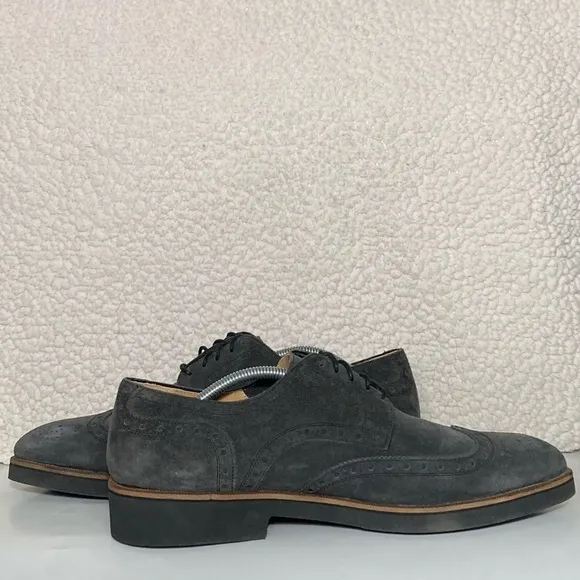 Gordon Rush Men's Grey Concord Leather Lace Up Wingtip Classic Dress Shoes SZ 12