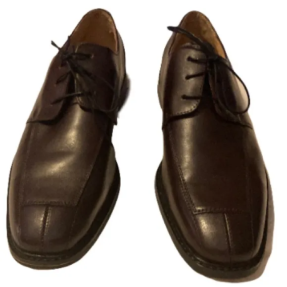 Grandpa Florsheim Burgundy Leather Dress Oxford Shoes Men's 10.5