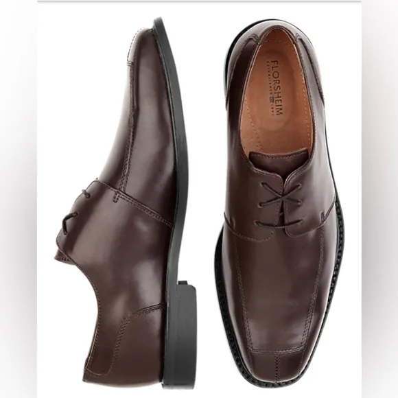 Grandpa Florsheim Burgundy Leather Dress Oxford Shoes Men's 10.5