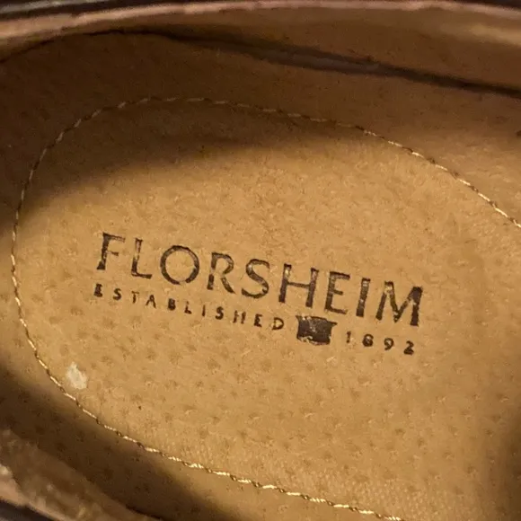 Grandpa Florsheim Burgundy Leather Dress Oxford Shoes Men's 10.5