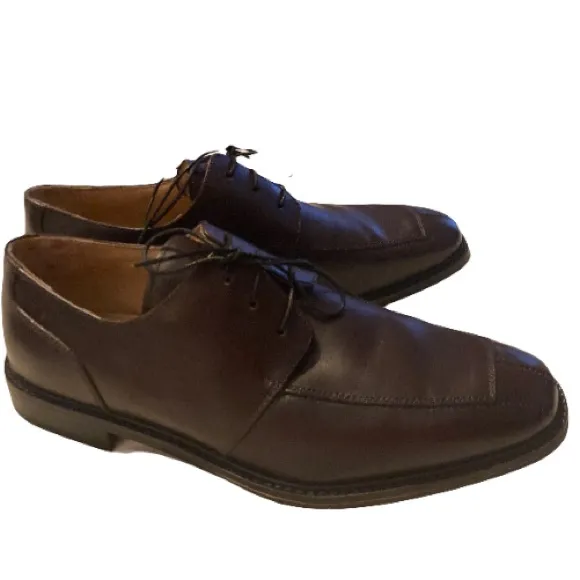 Grandpa Florsheim Burgundy Leather Dress Oxford Shoes Men's 10.5