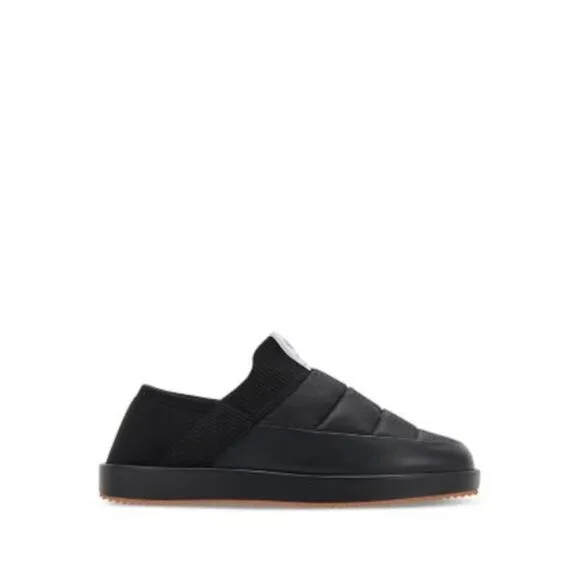 GREATS Mens Black Ribbed-Instep Collapsible Heel Foster Slippers Shoes 11 M