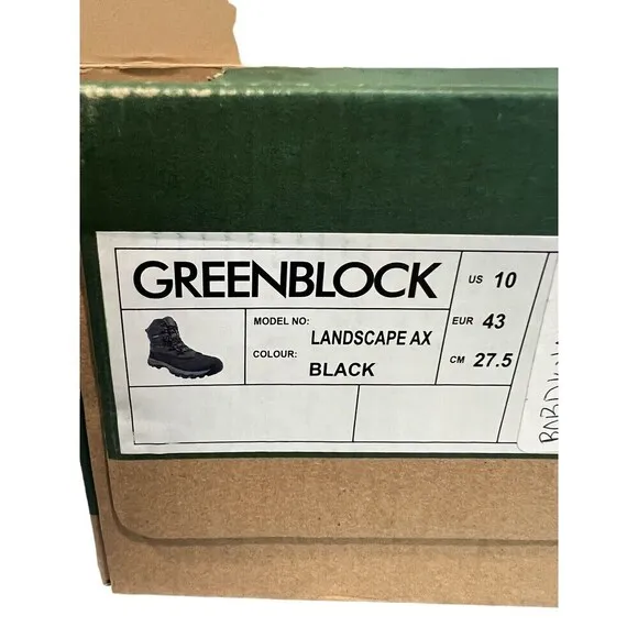 GREENBLOCK Hiking Shoes - Men's Waterproof Lightweight Outdoor  Size 10