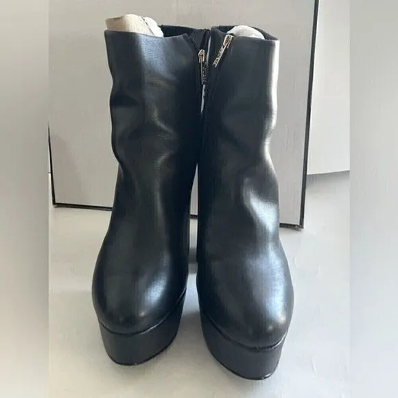 GUESS Women's Crafty 9.5M Heavy Platform Booties boots high heels,  club shoes