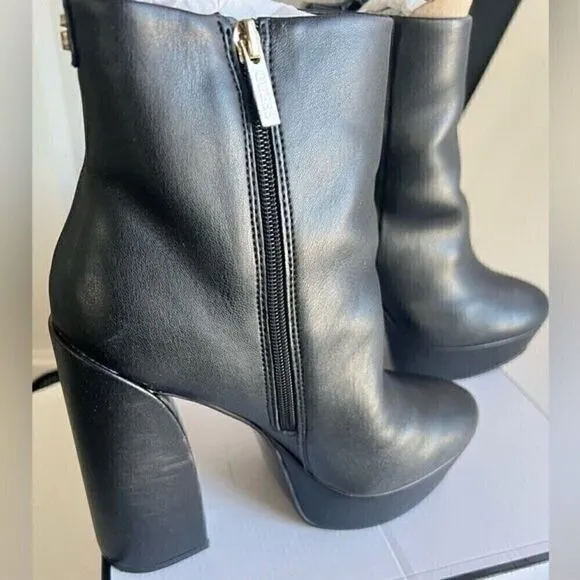 GUESS Women's Crafty 9.5M Heavy Platform Booties boots high heels,  club shoes