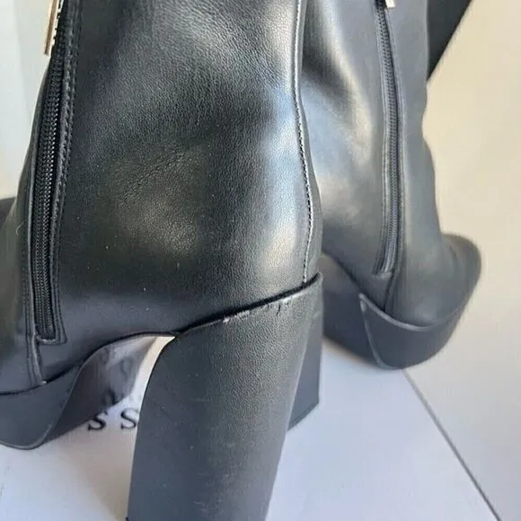 GUESS Women's Crafty 9.5M Heavy Platform Booties boots high heels,  club shoes