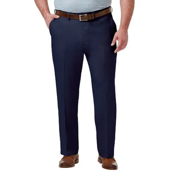 HaggarMens Big and Tall Premium Comfort Classic Fit Flat  Dress Pants