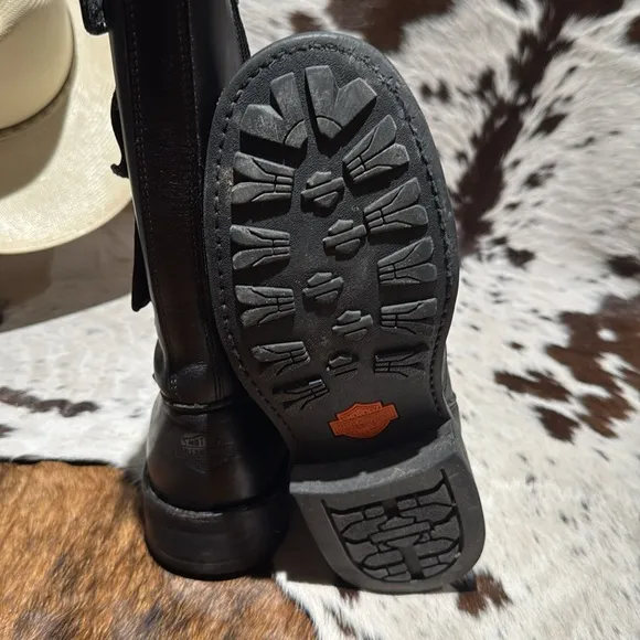 HARLEY-DAVIDSON Booker Motorcycle Riding Boots size 8 A13
