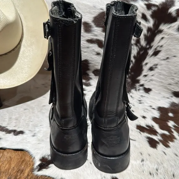 HARLEY-DAVIDSON Booker Motorcycle Riding Boots size 8 A13