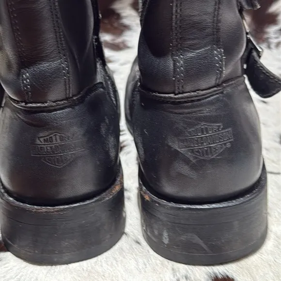 HARLEY-DAVIDSON Booker Motorcycle Riding Boots size 8 A13