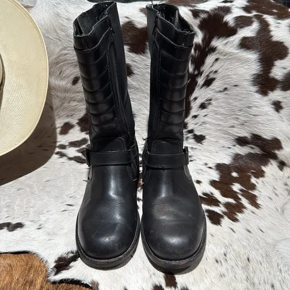 HARLEY-DAVIDSON Booker Motorcycle Riding Boots size 8 A13