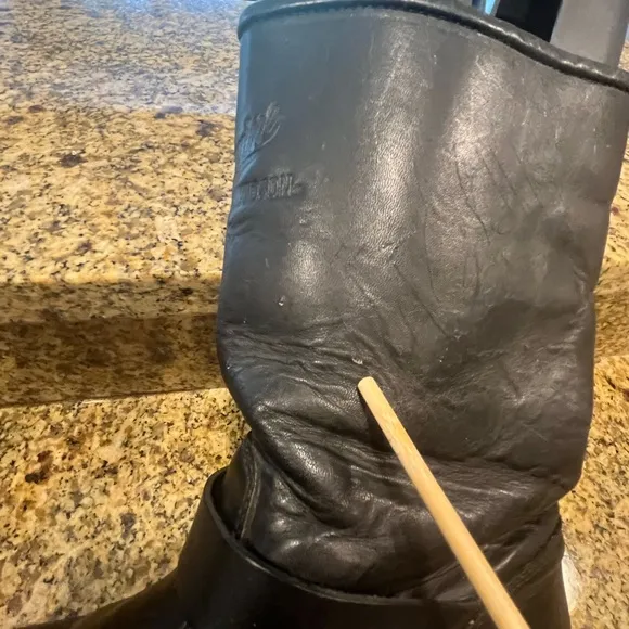 Harley Davidson Vintage Black Leather Motorcycle Biker Boots Men’s 7 Wmns 8.5