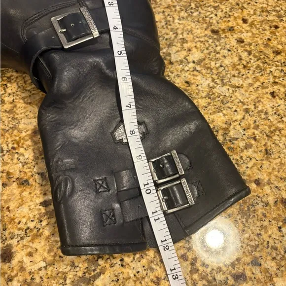 Harley Davidson Vintage Black Leather Motorcycle Biker Boots Men’s 7 Wmns 8.5