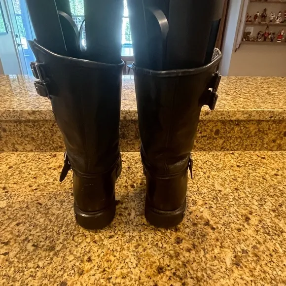 Harley Davidson Vintage Black Leather Motorcycle Biker Boots Men’s 7 Wmns 8.5