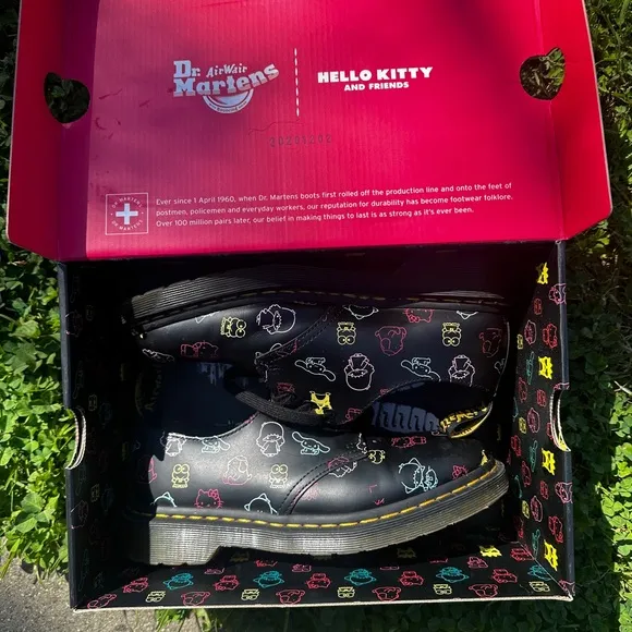 Hello Kitty Dr. Martens Black Dress Shoes with Iconic Round Toe