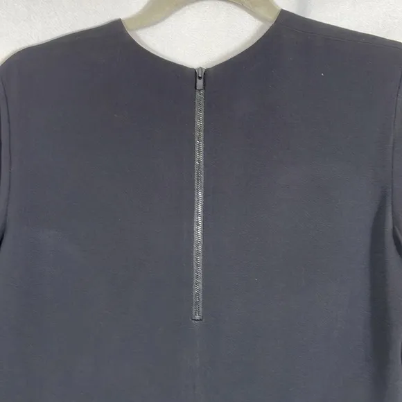 Helmut Lang Black Sheath Dress Size 6 Stretch Crepe Classic EUC