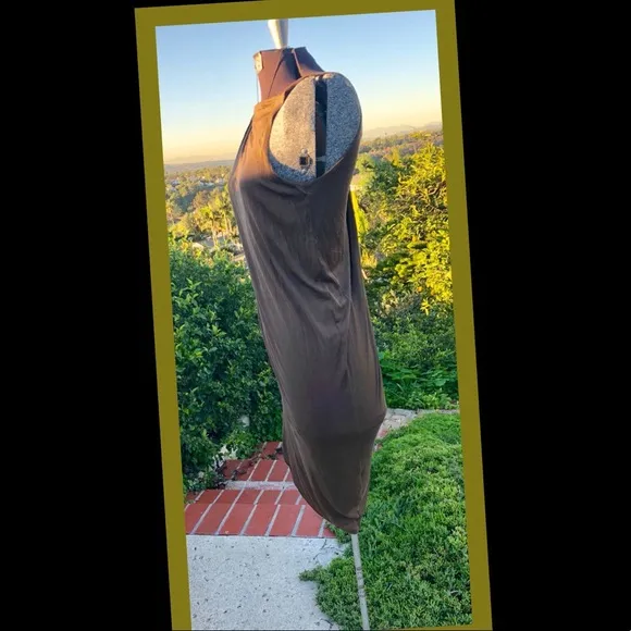 HELMUT LANG designer dress Brown asymmetrical dress modern y2k formal / casual 6