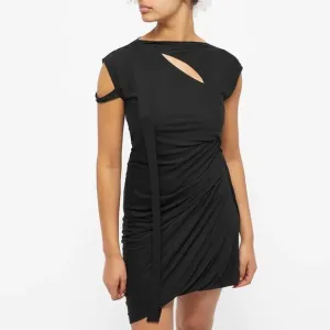 Helmut Lang Scala Cut Out Dress – NWT – Size Small – Black Mini