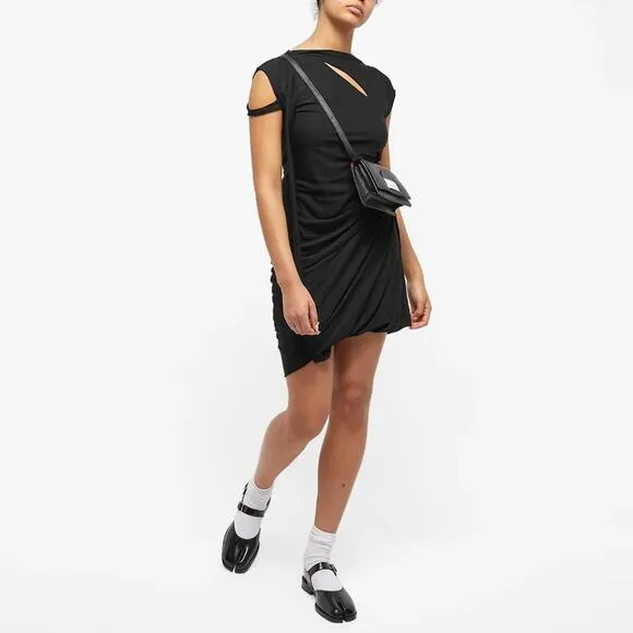 Helmut Lang Scala Cut Out Dress – NWT – Size Small – Black Mini