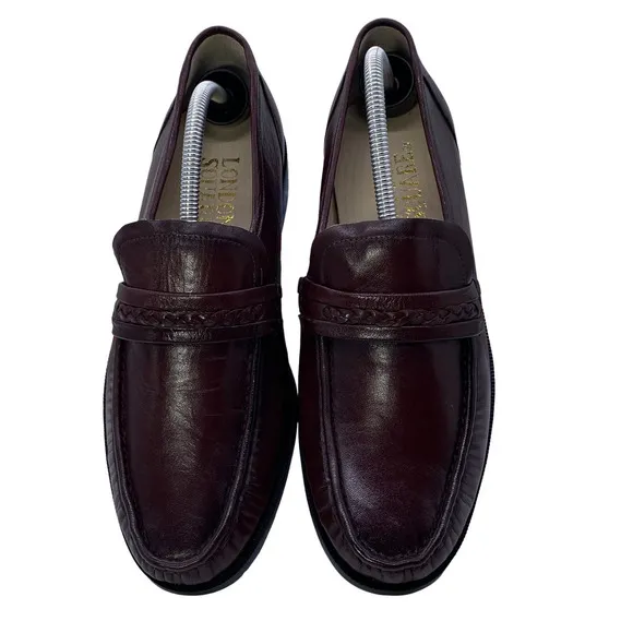 Heritage London Square Mens 10D Leather Brown Quiet Lux Minimalistic Loafer