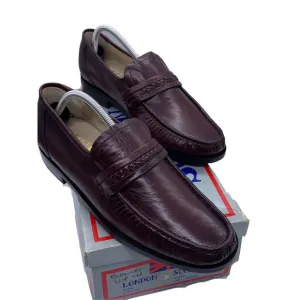 Heritage London Square Mens 10D Leather Brown Quiet Lux Minimalistic Loafer