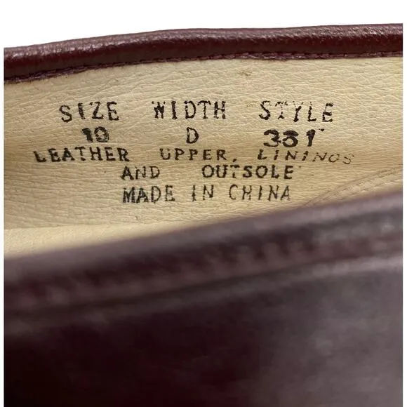 Heritage London Square Mens 10D Leather Brown Quiet Lux Minimalistic Loafer