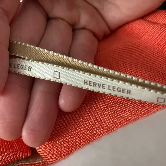 😍HERVE LEGER COLORBLOCK STRAPLESS DRESS MSRP$1,050.00!!!!