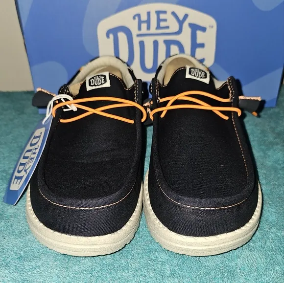 Hey Dude Wally &quot;Spring Breakr Photo Reel&quot; Navy/Blue Slip-On Shoes Men's Size 8